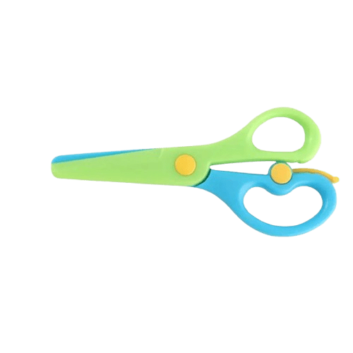 Safe and colorful kids scissors for school and crafts! 1 random color per pack. Child-friendly plastic with rounded tips for worry-free cutting.