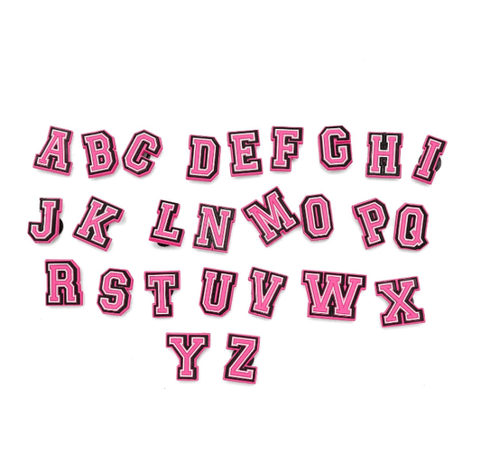 26 Letters Pink & White Shoe Accessories For Kids