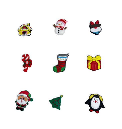 9 Piece Santa Claus/Snowman Christmas Shoes Accessories