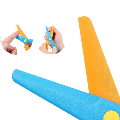 Safe and colorful kids scissors for school and crafts! 1 random color per pack. Child-friendly plastic with rounded tips for worry-free cutting.
