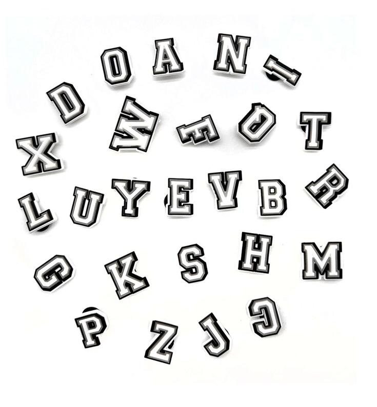 26 Letters Black & White Kids Shoes Accessories