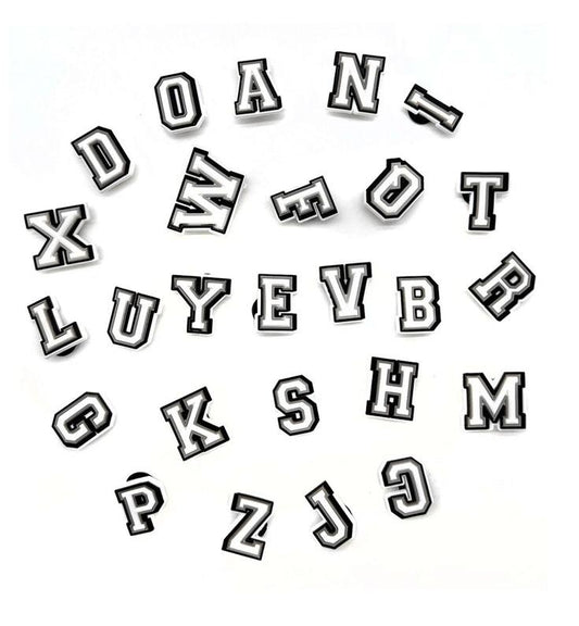 26 Letters Black & White Kids Shoes Accessories