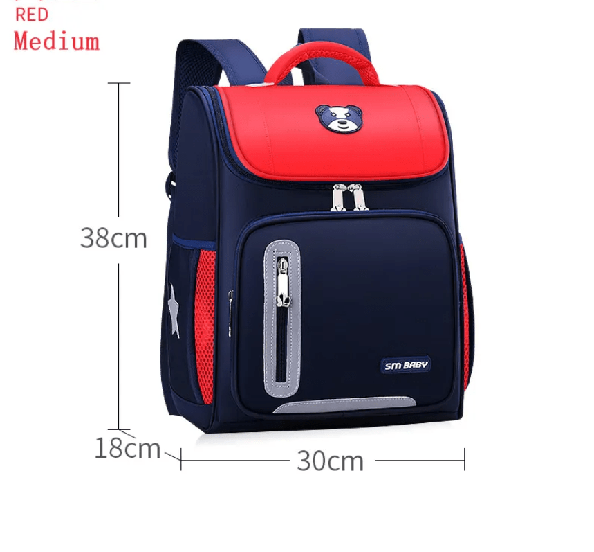 Red Unisex Kids Backpack Schoolbag
