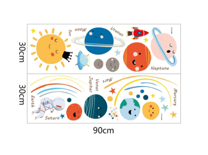 Planets wall sticker for kids