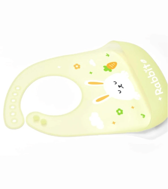 Cute silicone yellow unique bib for babies