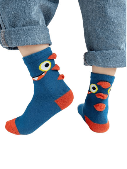 5 Pairs Multicolor Unisex Socks For Kids