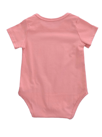 Pink bunny graphic bodysuit for baby