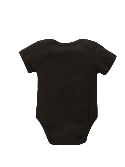 Mom + Dad = Me graphic short sleeve bodysuit for baby
