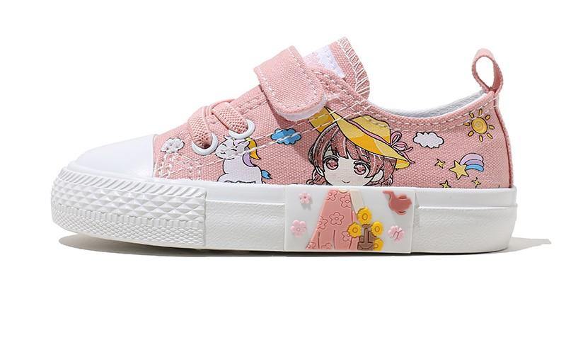 Girls Sneakers Low Top Comfy Stylish Fashionable Wearable Shoes Pink Unicorn Design | Adorbs Online