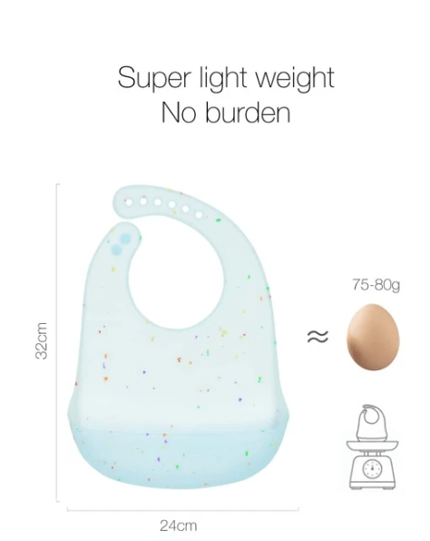 Cute silicone blue unique bib for babies