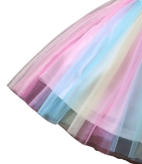 Girls Ombre unicorn design short sleeve dress