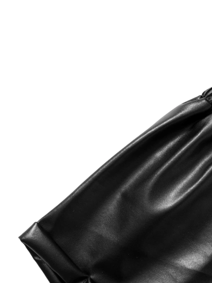Black leather shorts for girls