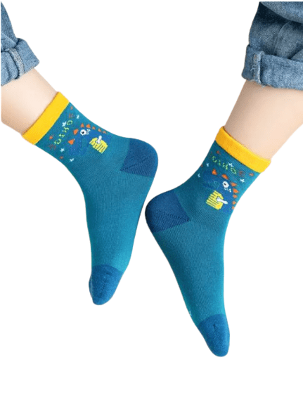 5 Pairs Multicolor Unisex Socks For Kids