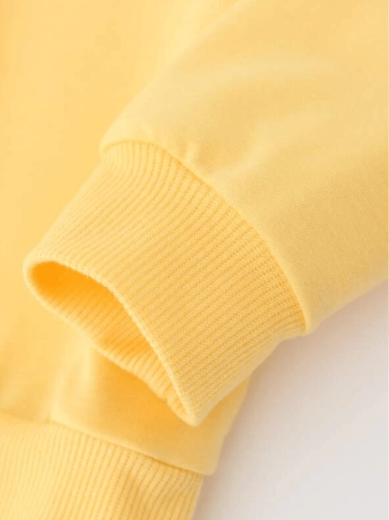 Boys Yellow Crewneck Jersey With Cartoon Car