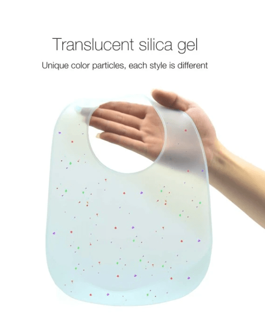 Cute silicone blue unique bib for babies