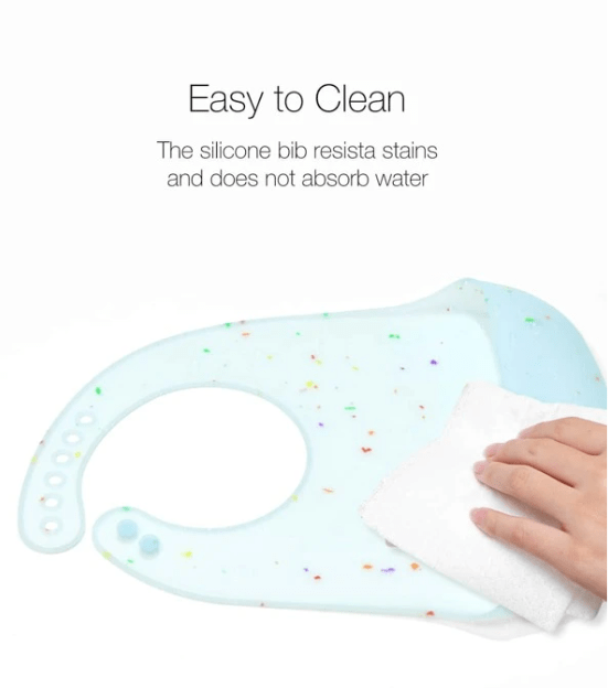 Cute silicone blue unique bib for babies