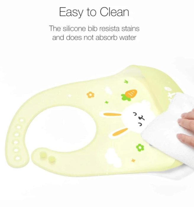 Cute silicone yellow unique bib for babies