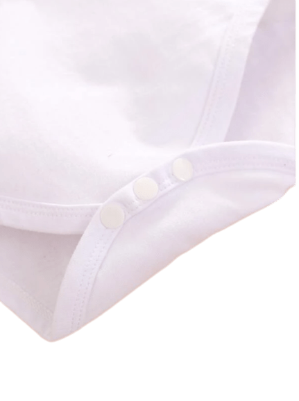 Short sleeve bodysuit with suspender for baby boys