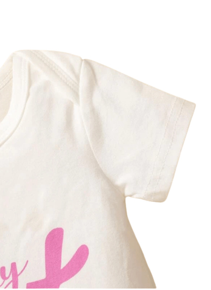 Happy Easter Bunny New Born Bodysuit, Shorts & Head Band Clothing Set - Purple & White For Girls
