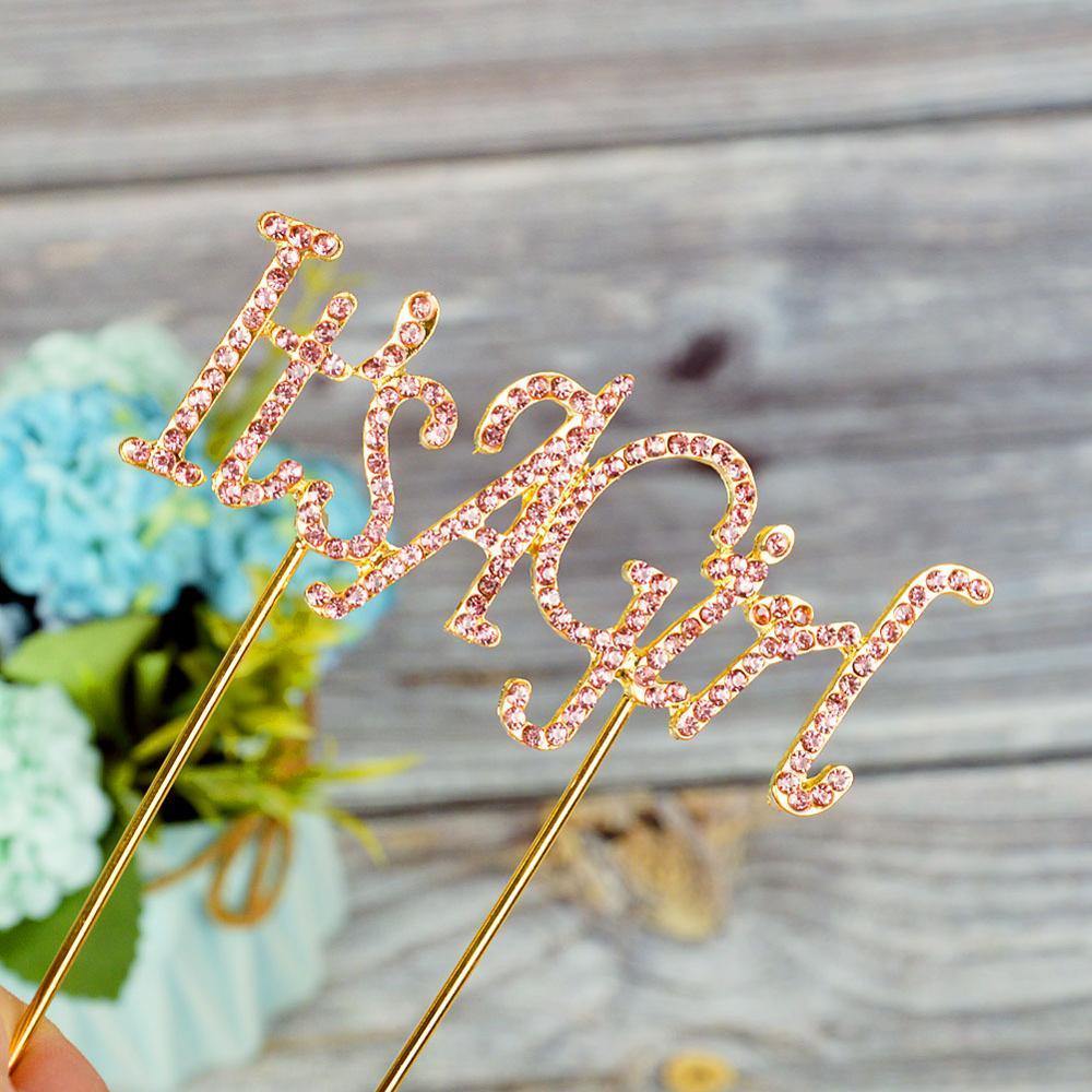 Acrylic Cake Topper, Baby Shower Gender Reveal Décor - it’s a Girl | Adorbs Online