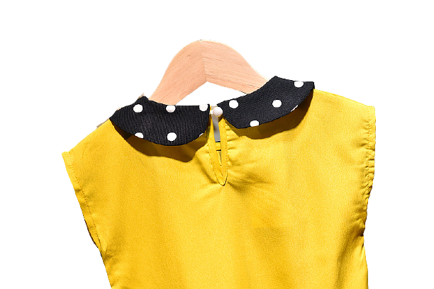 Summer Spring Short Kids Girls Clothing Set Poker Dots Shorts and Yellow Short Sleeve T-Shirt | Adorbs Online