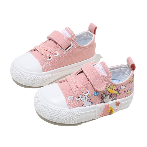 Girls Sneakers Low Top Comfy Stylish Fashionable Wearable Shoes Pink Unicorn Design | Adorbs Online