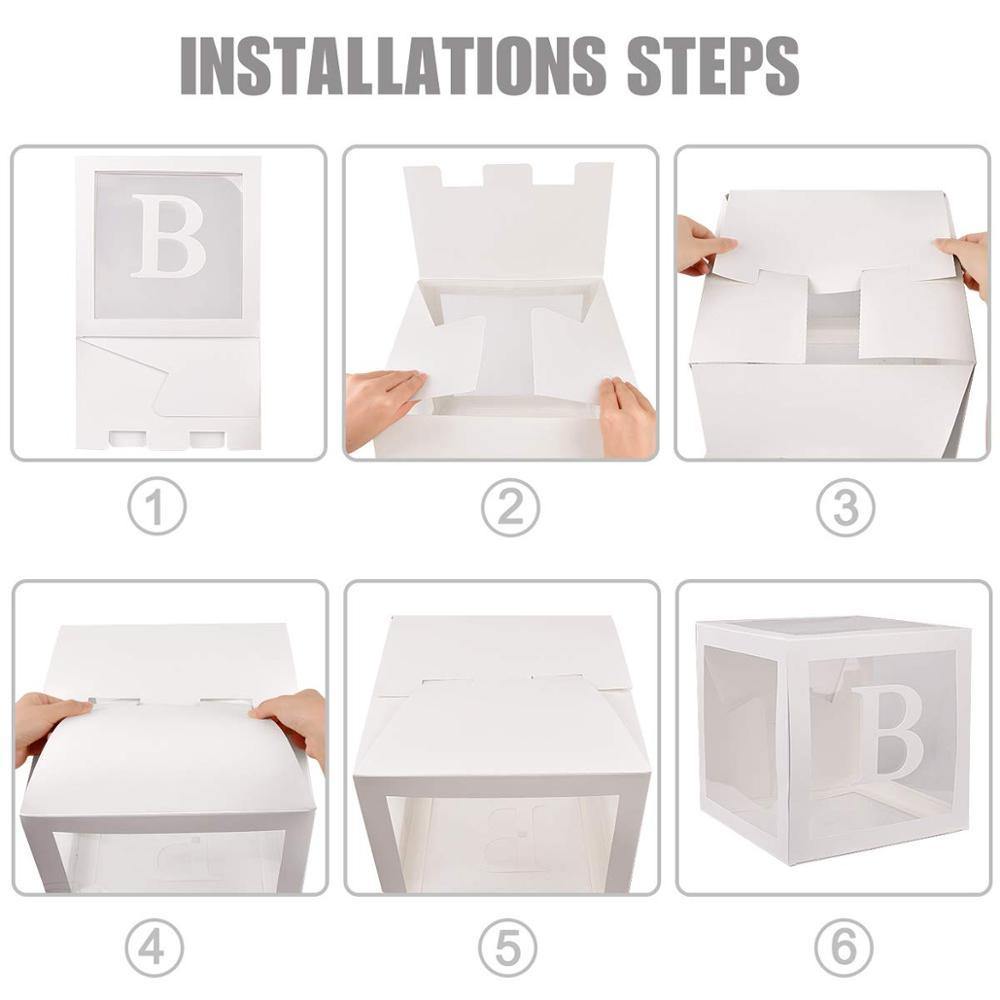 Baby Shower Decorations Large Transparent Balloons Décor Baby Girl Boy Box | Adorbs Online