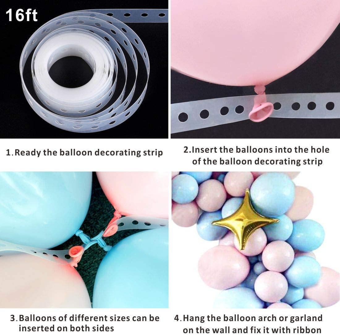 Party box - 104 Piece Pink, Blue, Gold Gender Reveal DIY Garland Kit | Adorbs Online