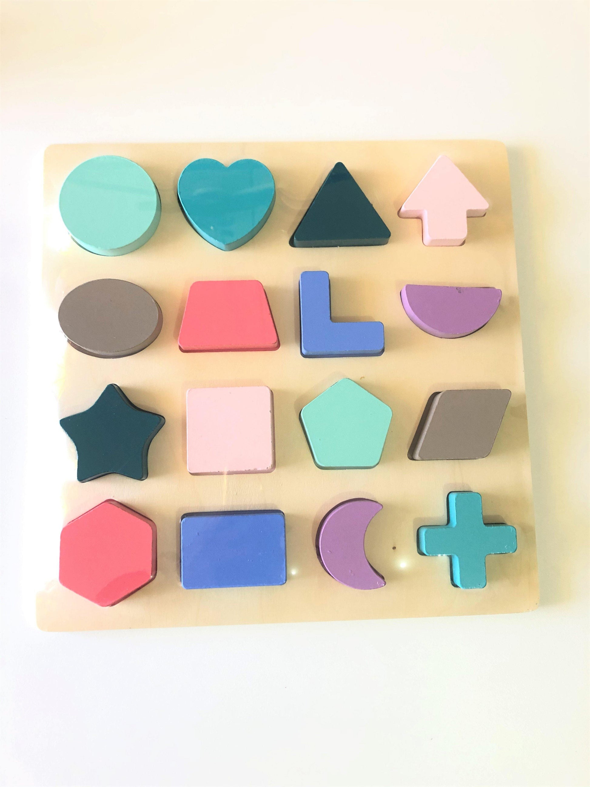 Wooden Shapes Puzzle Board Toy, Educational And Learning Toy | Adorbs Online
