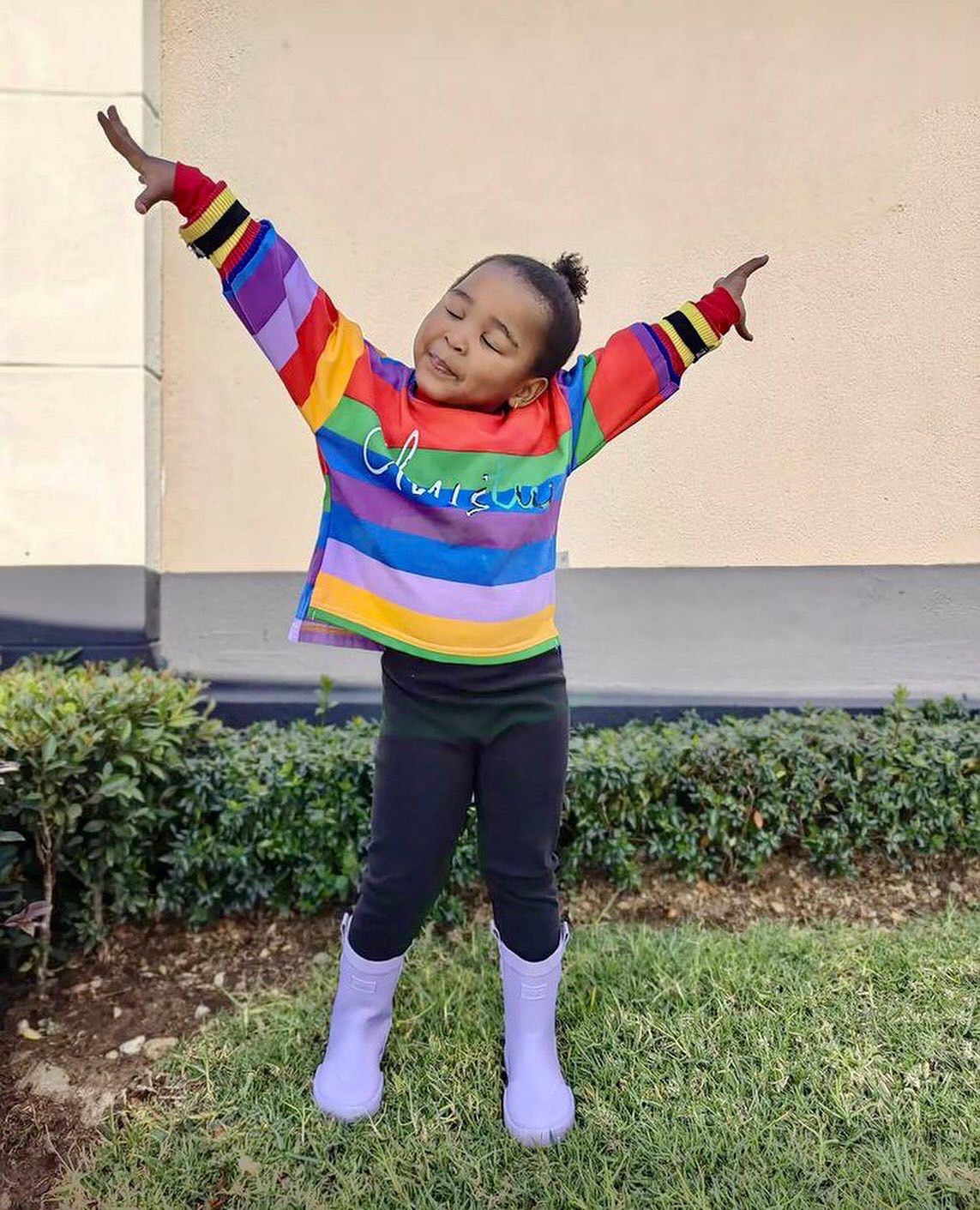 Girls Cute Stripe Colorful Clothing Set