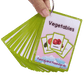 Colorful vegetable flashcards for kids! Fun, waterproof learning cards that help toddlers and preschoolers learn veggies easily. 20 cards per set. Ages 3+.