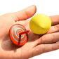 Multicolor wooden spinning tops, 4 cm, for toddlers and kids. Classic toy that boosts hand-eye coordination, concentration, and imaginative play. Safe and durable.