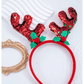 Christmas Headband For kids with shiney Reindeer Horns 