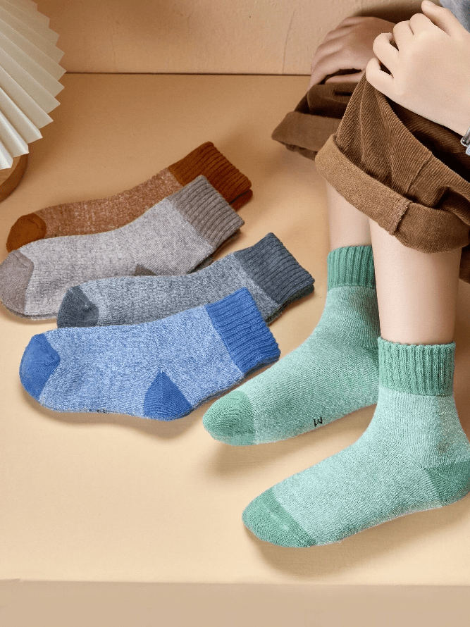 Winter Thick Multicolor Socks For Kids