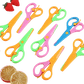 Safe and colorful kids scissors for school and crafts! 1 random color per pack. Child-friendly plastic with rounded tips for worry-free cutting.