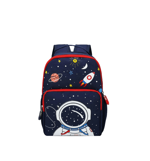 Astronaut  Space design waterproof backpack for kids dark blue color