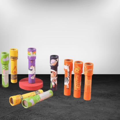 Colorful kaleidoscope for kids, 14.7 cm × 3.5 cm, in random colors. Boosts imagination, creativity, and visual exploration. Fun and safe toy for toddlers and preschoolers.