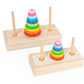 Rainbow stacking tower fun strategic educational game toys with different circle colors