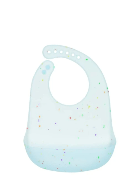 Cute silicone blue unique bib for babies