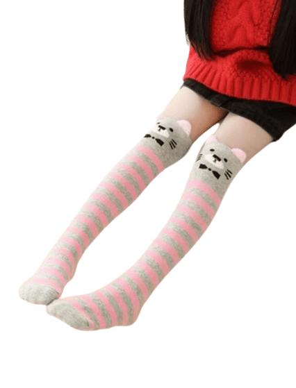 Long Overknee Knee Striped Socks For Girls