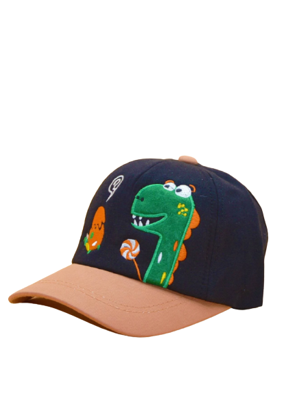 Dinosaur design baseball cap for boys.