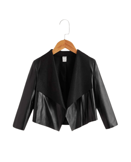 Girls Black Leather Jacket 