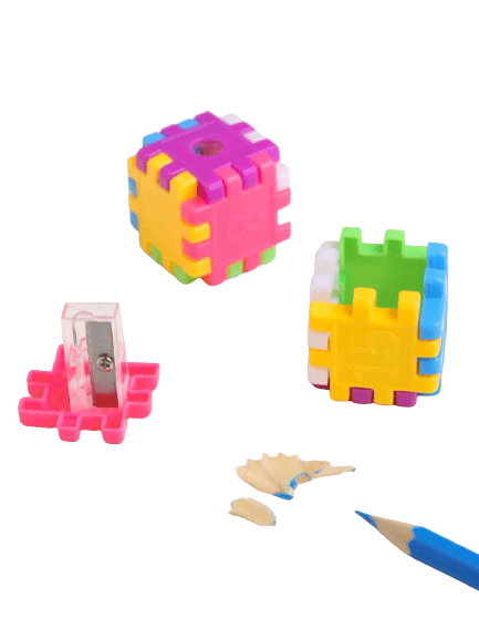 Puzzle shaped sharpener