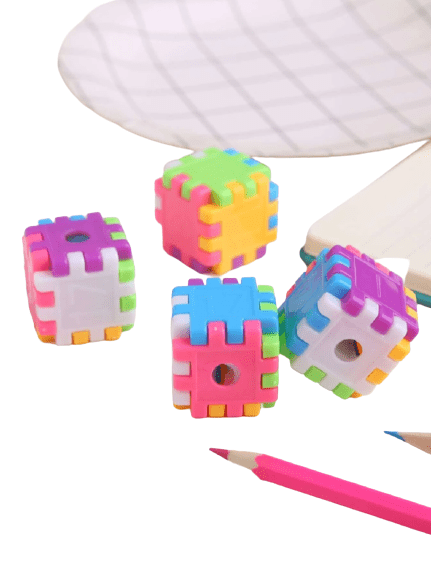 Puzzle shaped sharpener