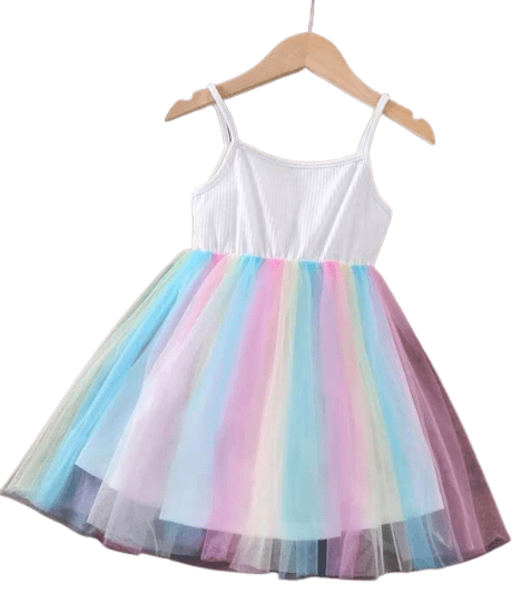 Girls ombre unicorn design short sleeve dress