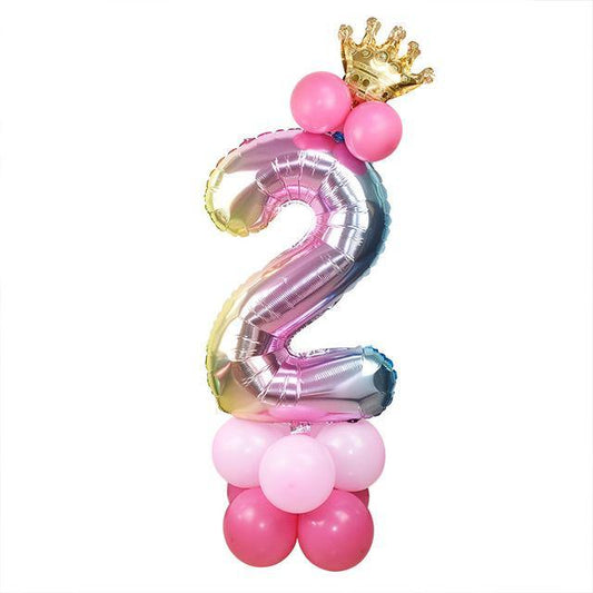 Crown Birthday Balloon Number 2 Wedding New Year Jumbo Huge Giant Foil | Adorbs Online