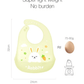 Cute silicone yellow unique bib for babies