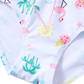One piece flamingo swimsuit for girls. 