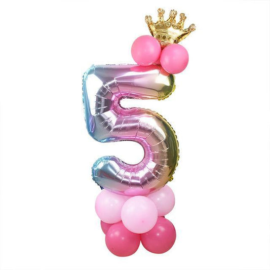 Crown Birthday Balloon Number 5 Wedding New Year Jumbo Huge Giant Foil | Adorbs Online