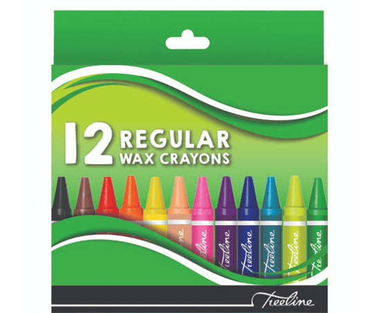 Regular Wax Coloring Crayons - 12 Pieces